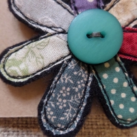 Textile-flower-pin
